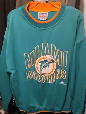 Miami Dolphins Teal Crewneck Sweatshirt - Pro Line
